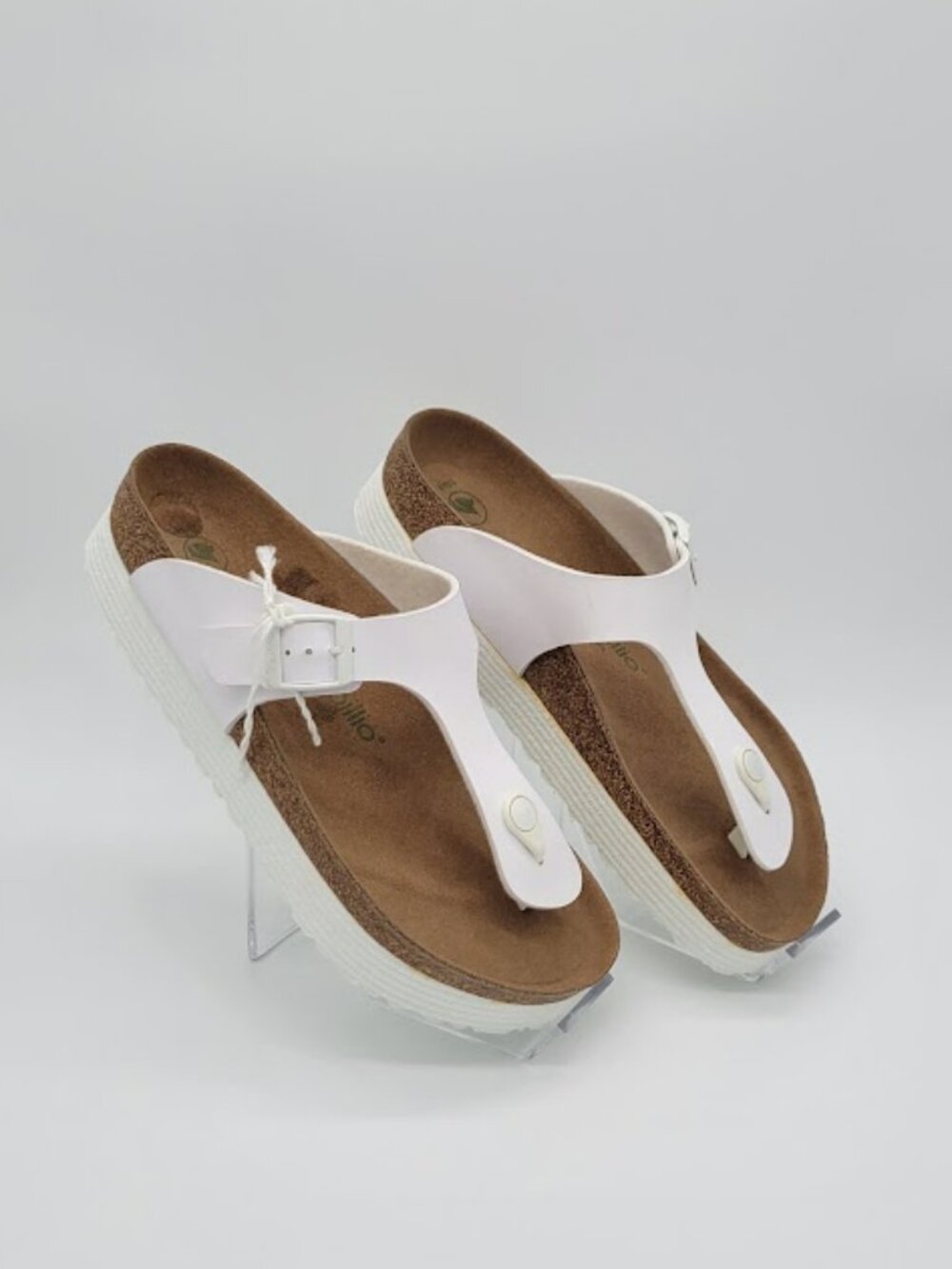 PAPILLIO by BIRKENSTOCK Gizeh Women’s white Platform Thong Sandals EU 41 NWOB